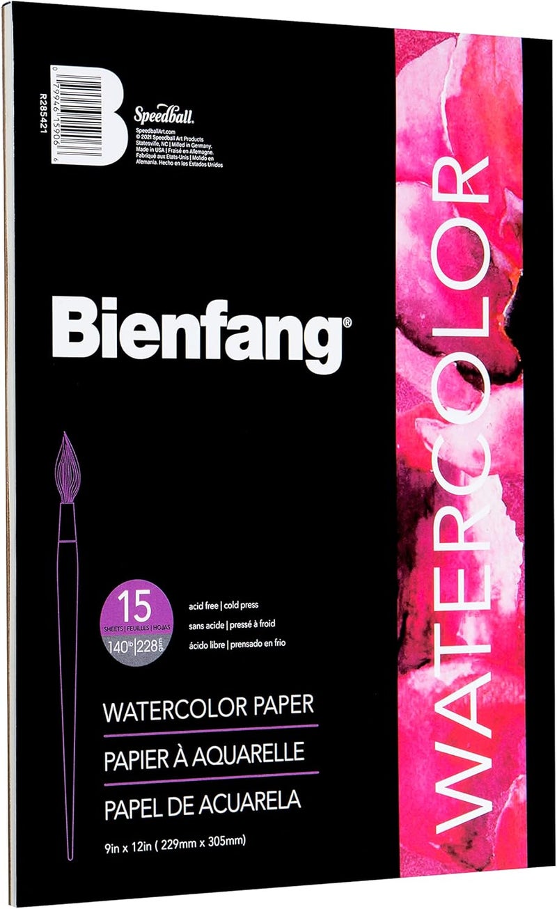 Bienfang Watercolor Paper Pad - 11 x 15 inches, 15 Sheets, Cold Press - Image 2